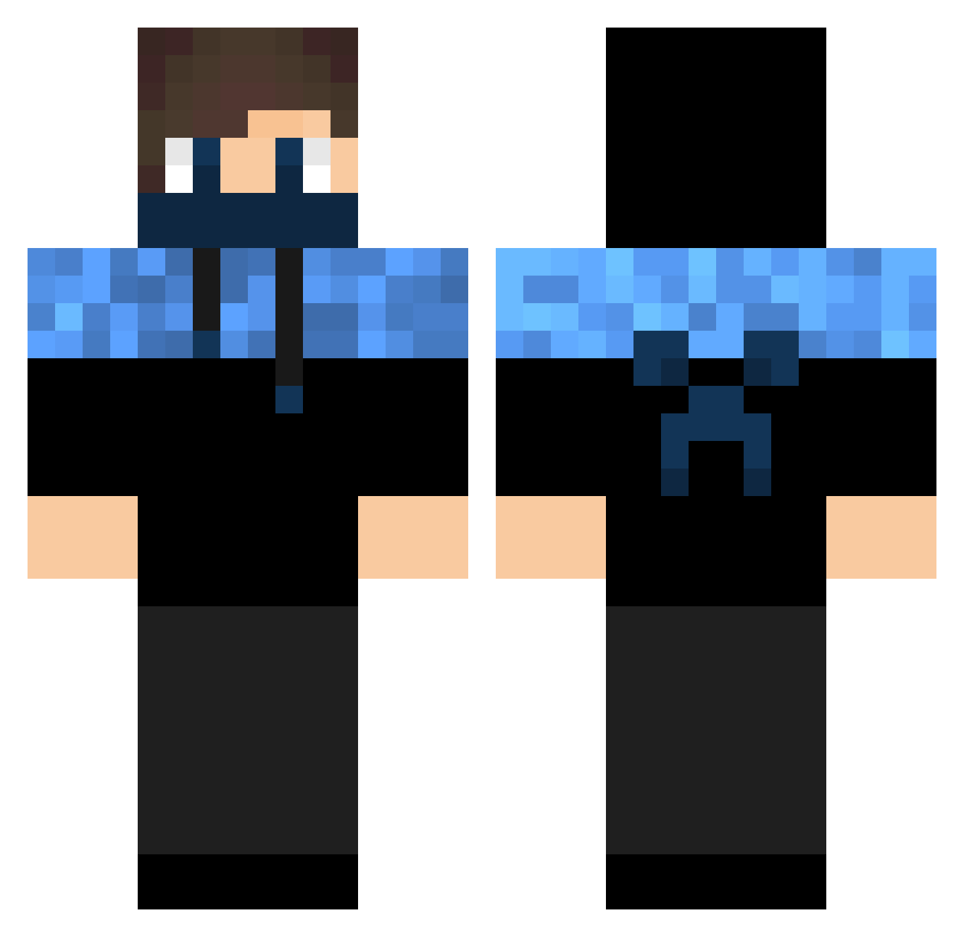 spooderhorse69 Minecraft skin, front and back view