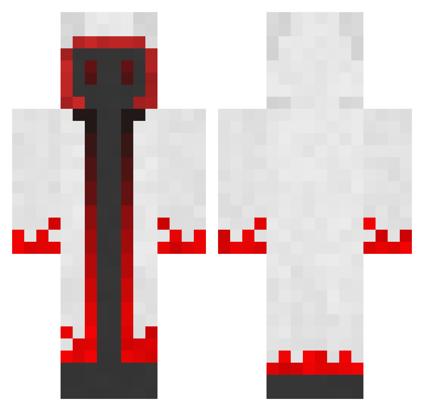 Mcaiooooooooo Minecraft skin, front and back view
