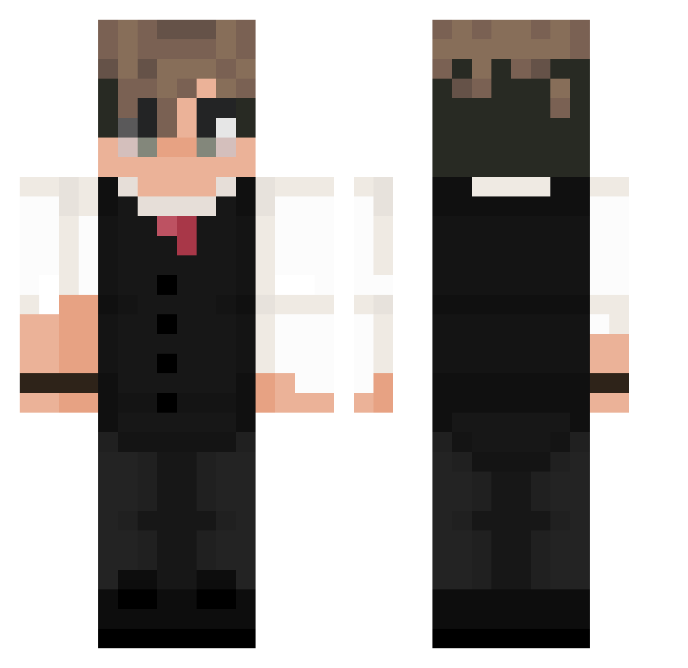 ToxicSushii Minecraft skin, front and back view