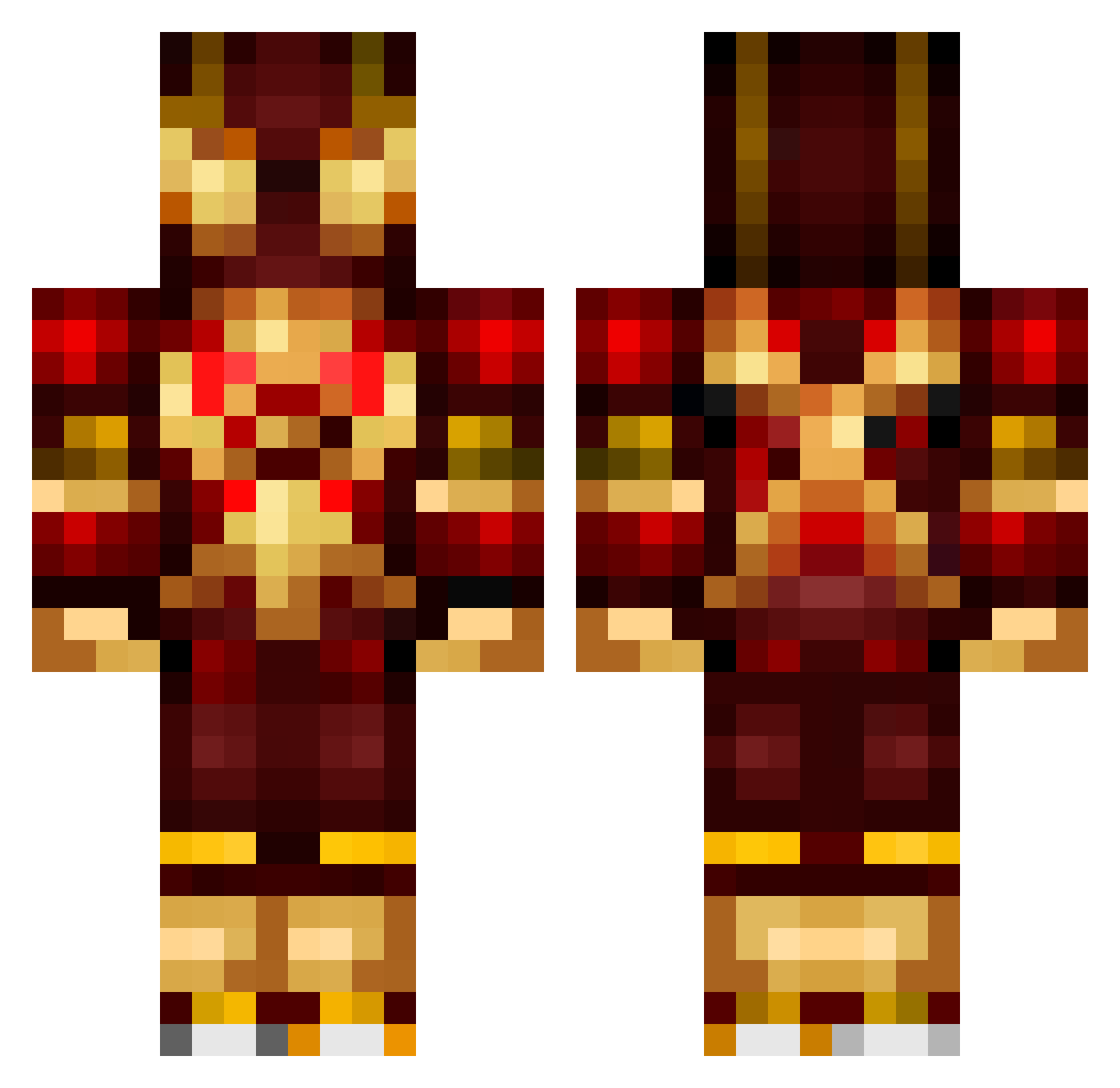 IronSpider957 Minecraft skin, front and back view