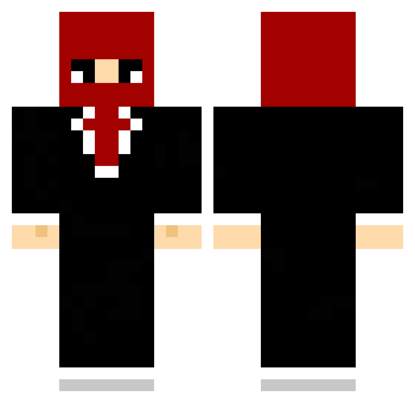 HAILJAVA Minecraft skin, front and back view