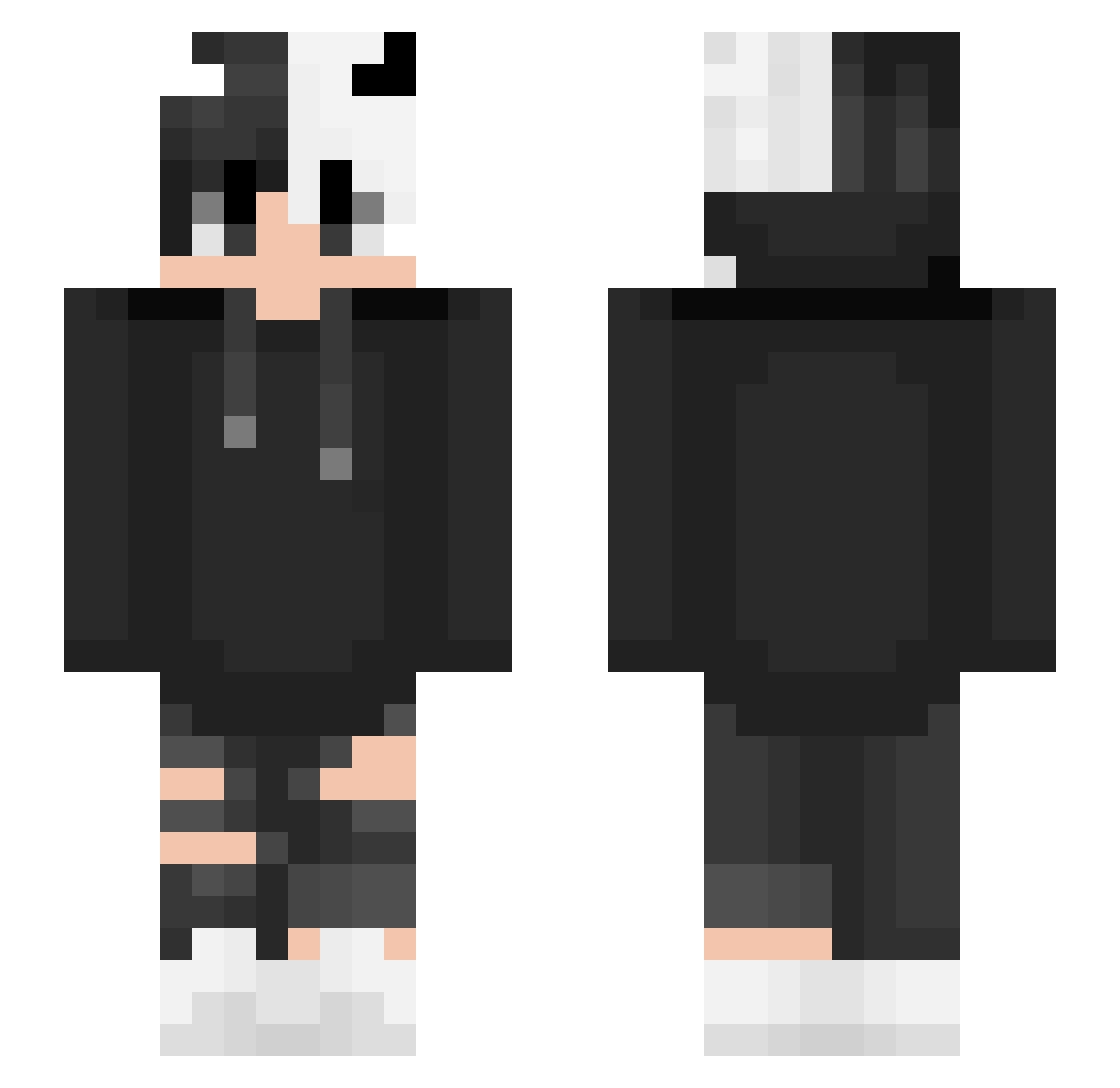 xSnekey Minecraft skin, front and back view