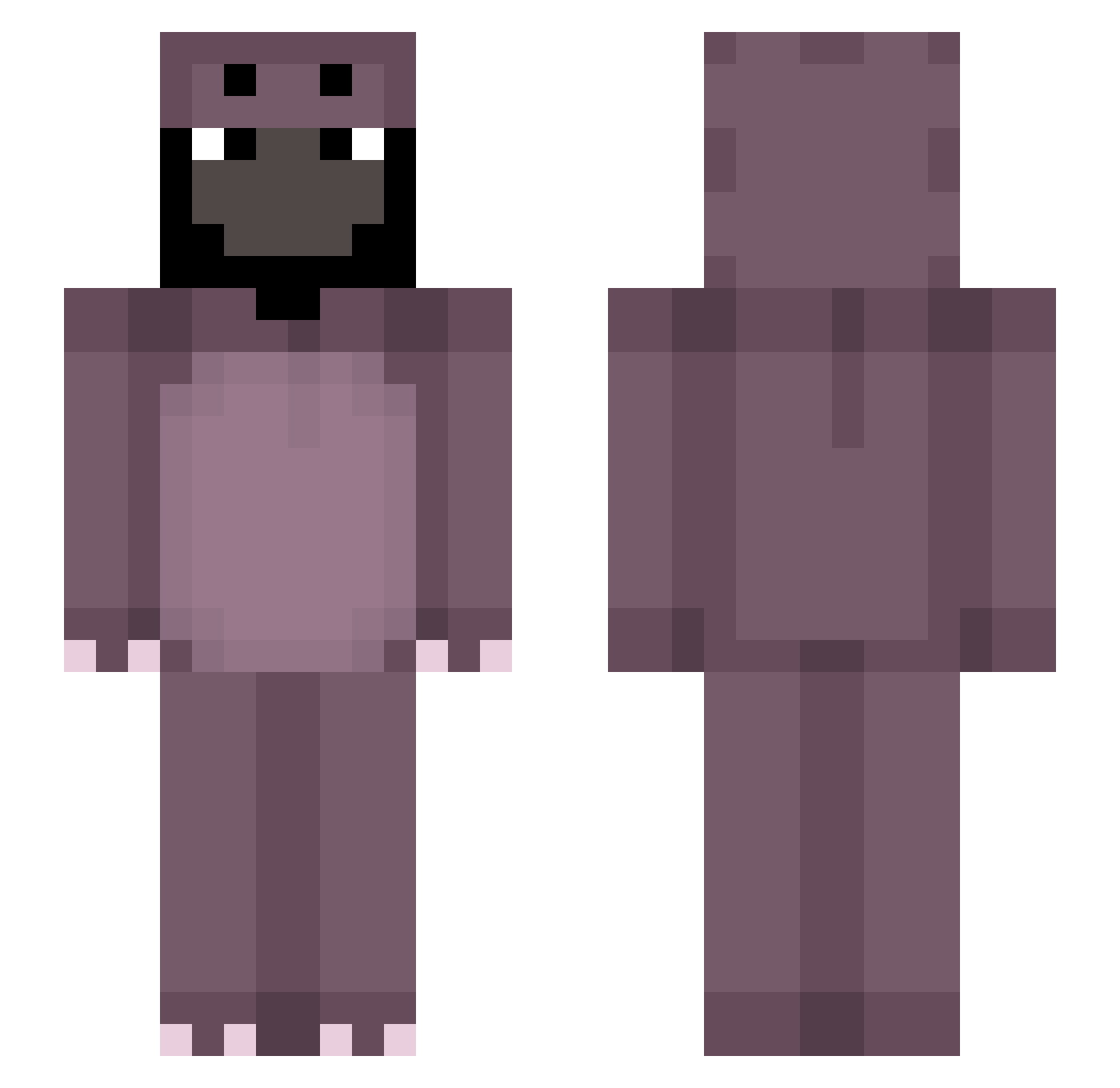 MayoAu Minecraft skin, front and back view