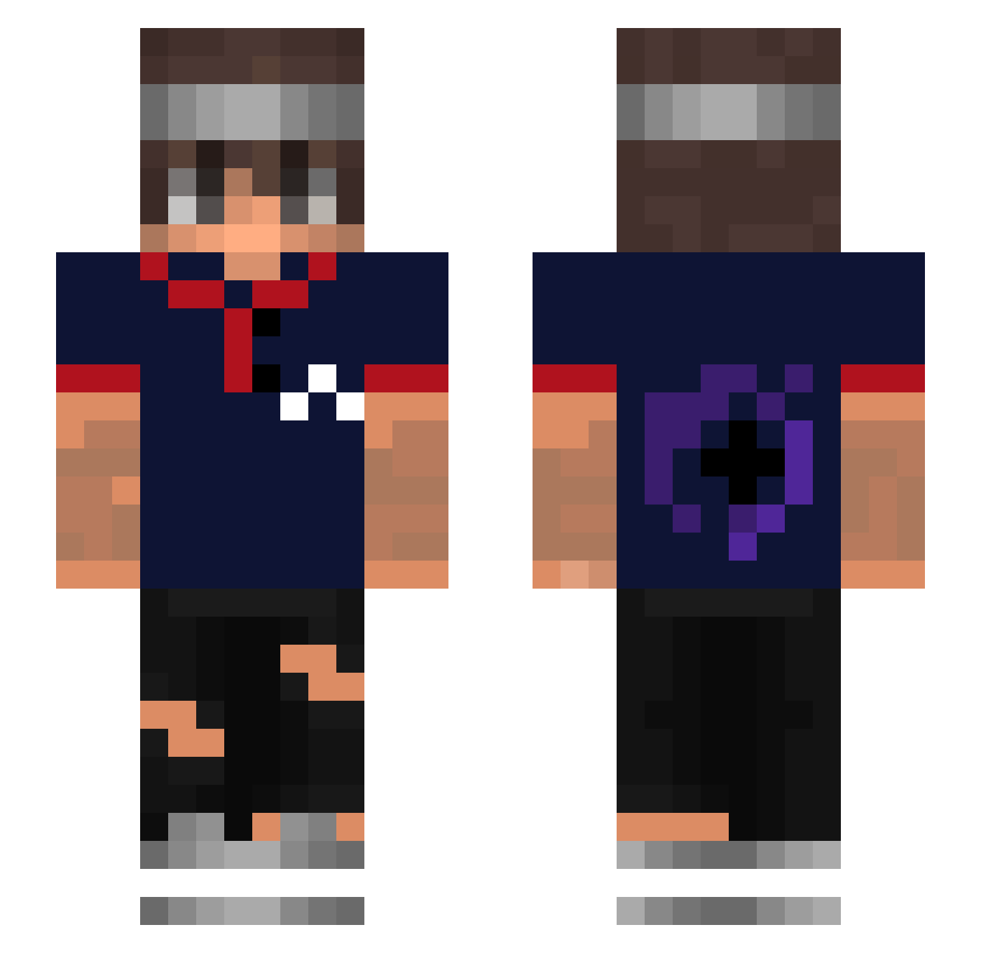 silvered_void Minecraft skin, front and back view