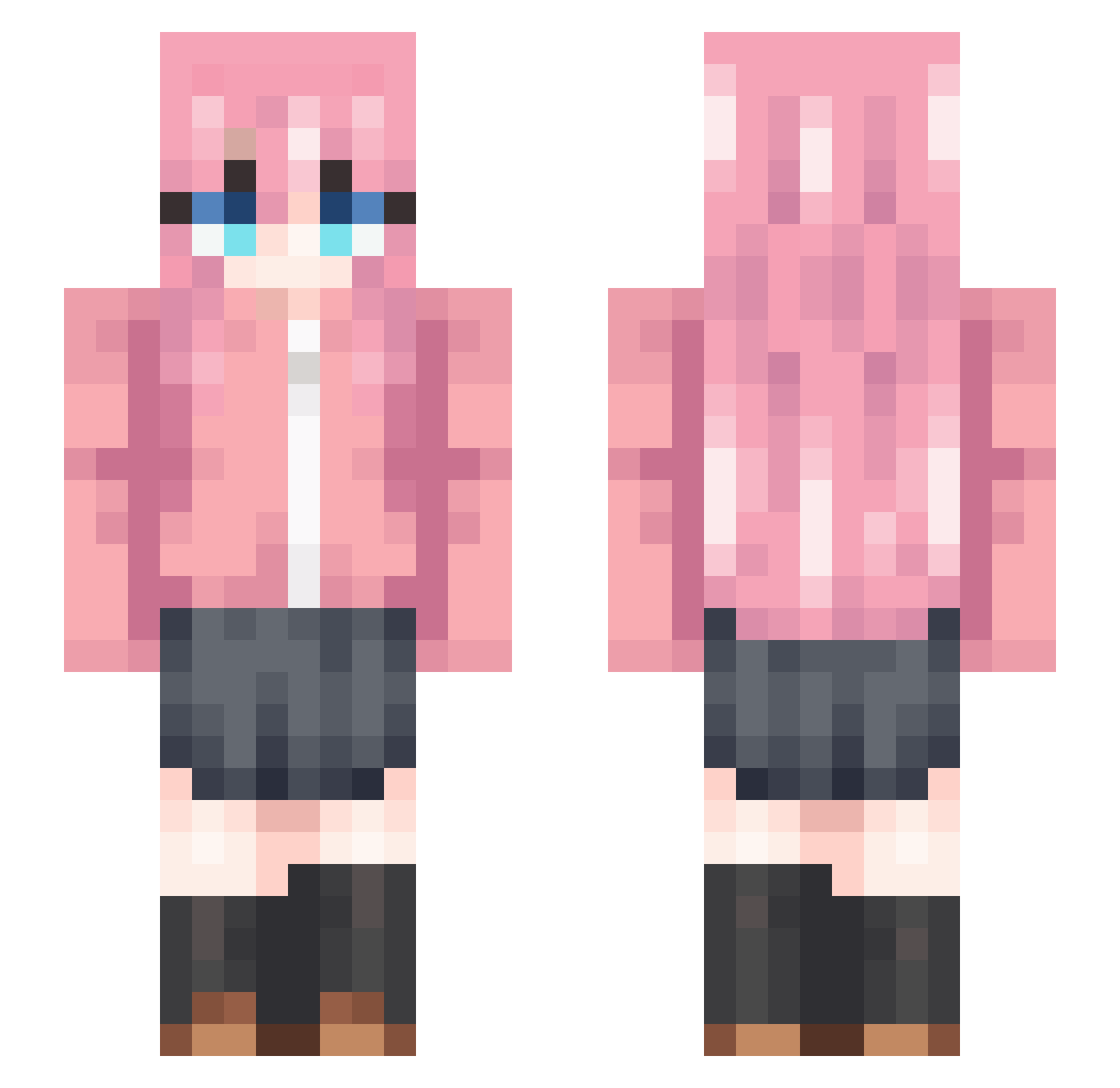 elpiku119_ Minecraft skin, front and back view