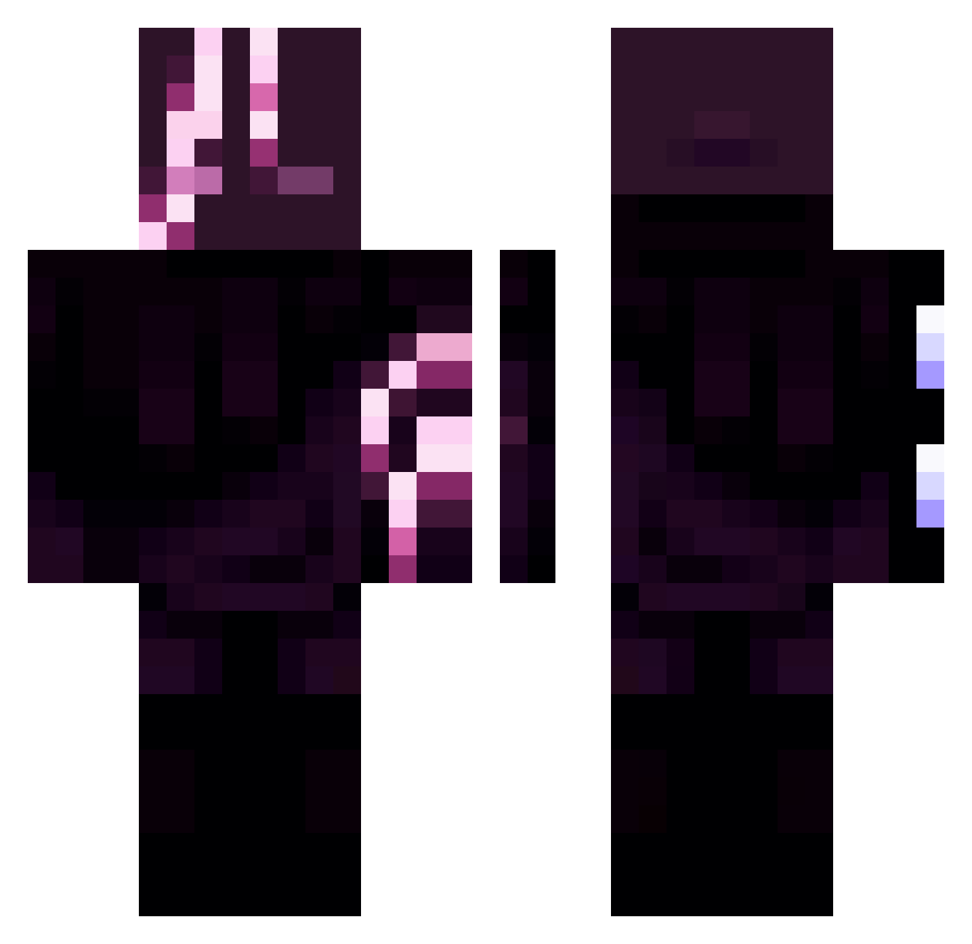 draken830 Minecraft skin, front and back view