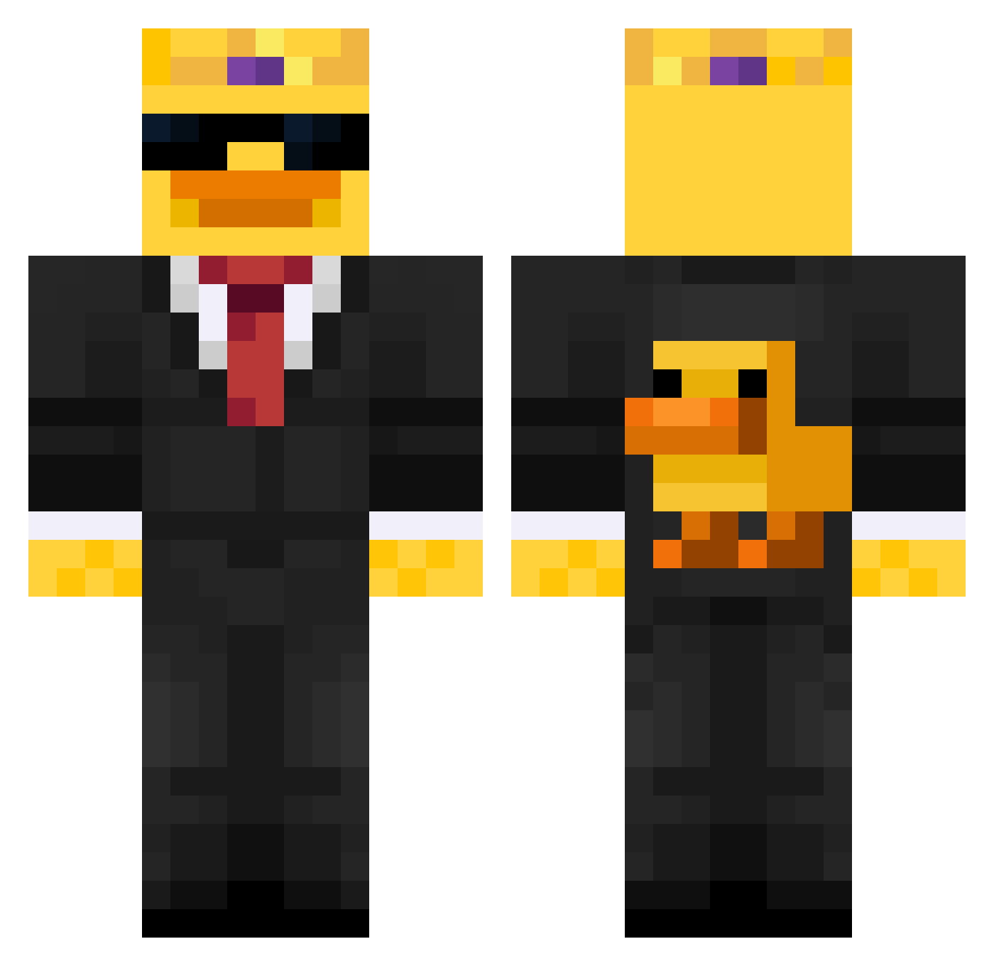 OOli3736 Minecraft skin, front and back view