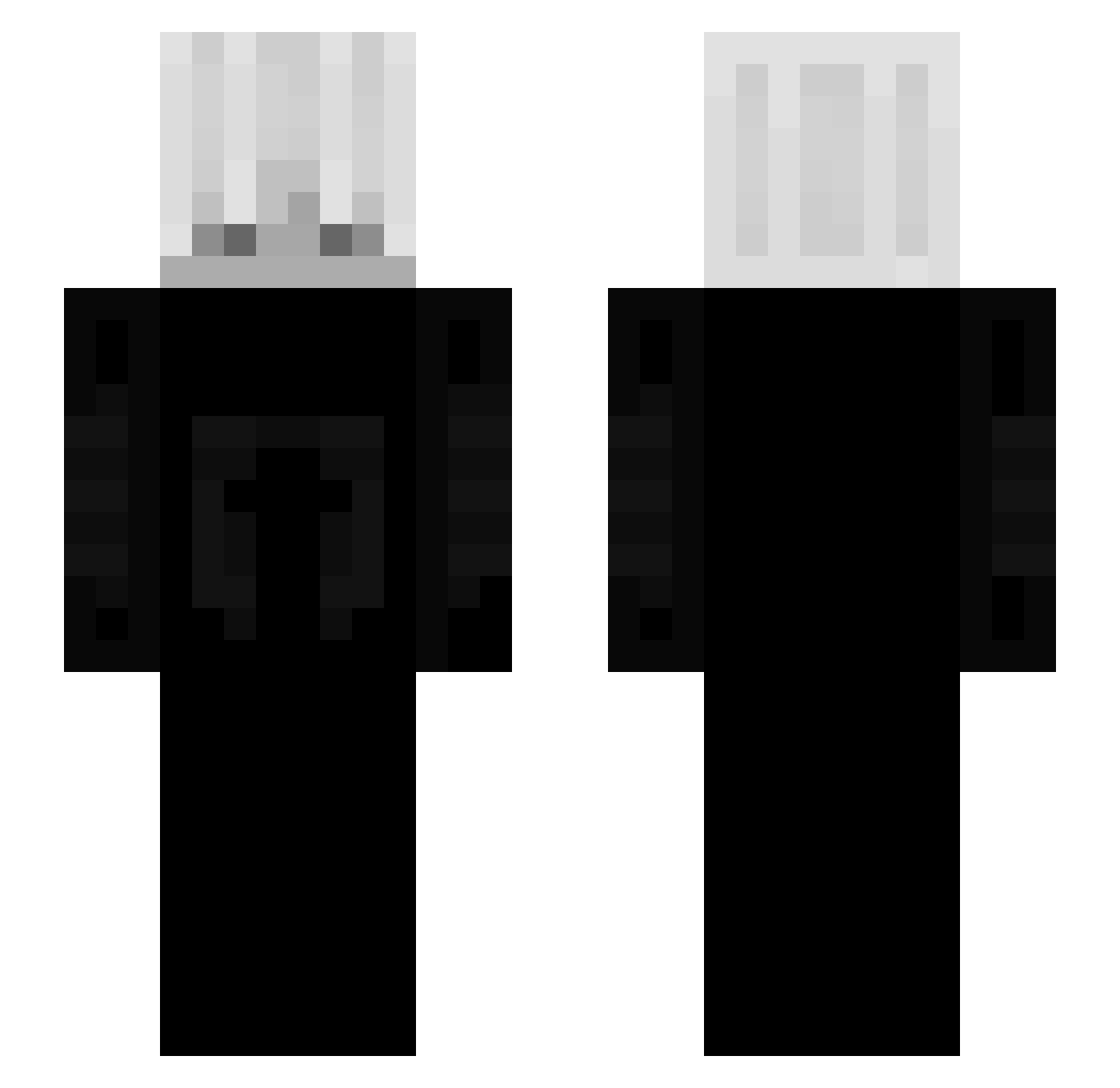 Exrtza Minecraft skin, front and back view