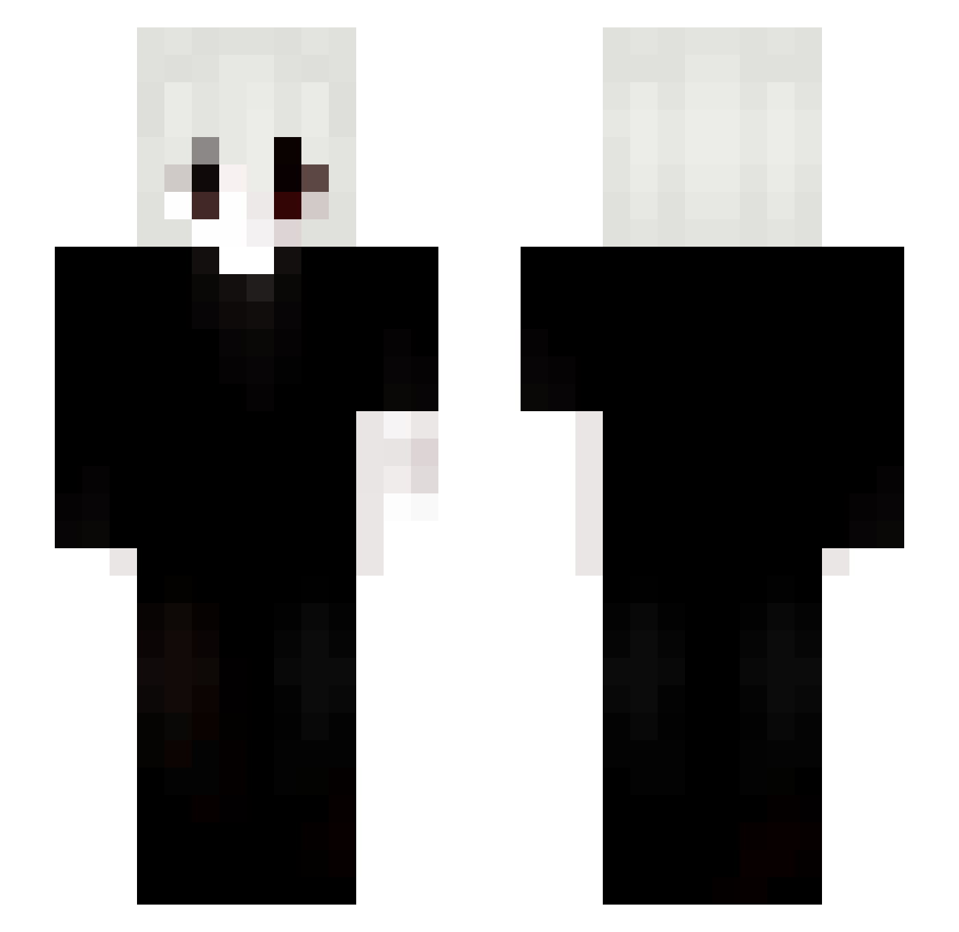 tyushla Minecraft skin, front and back view
