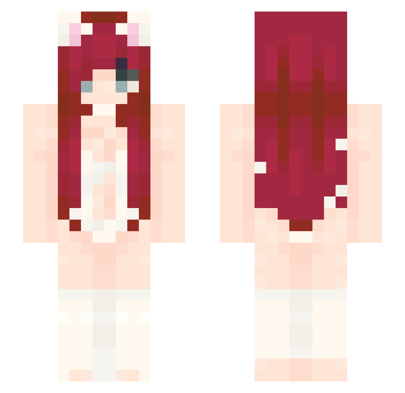 GreenDragon0076 Minecraft skin, front and back view