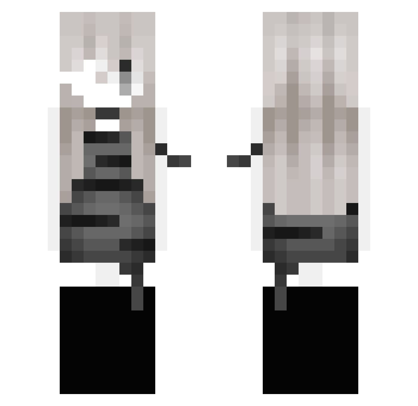 NiloSohma Minecraft skin, front and back view