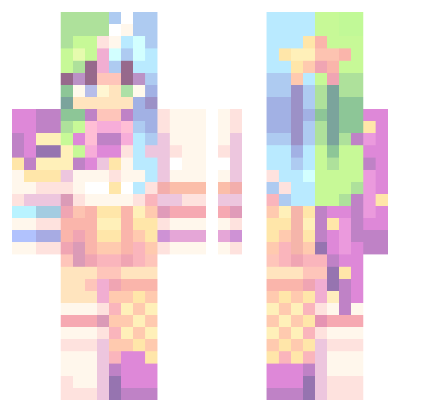 zalvarino Minecraft skin, front and back view