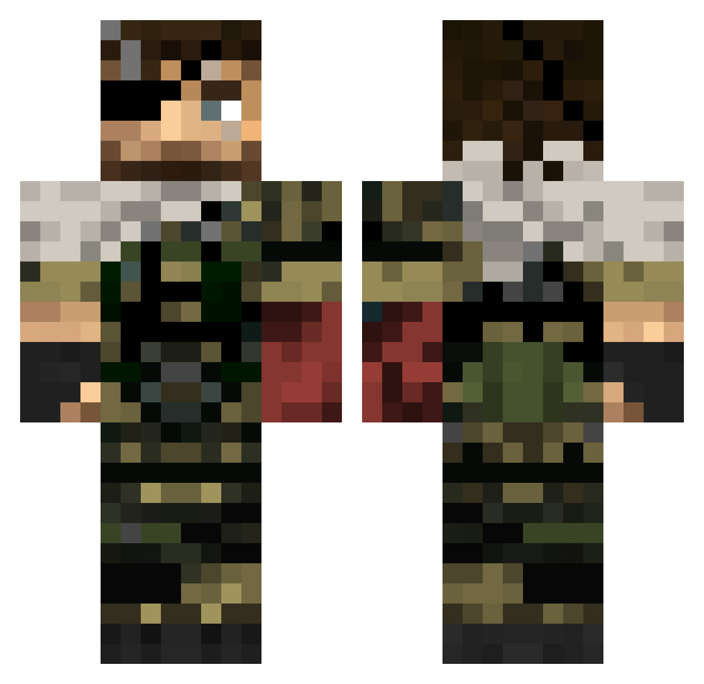 Geodude_22 Minecraft skin, front and back view