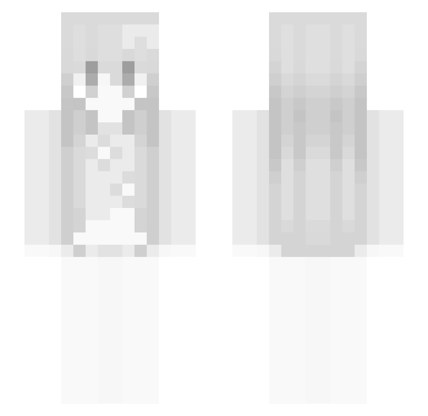rewds Minecraft skin, front and back view