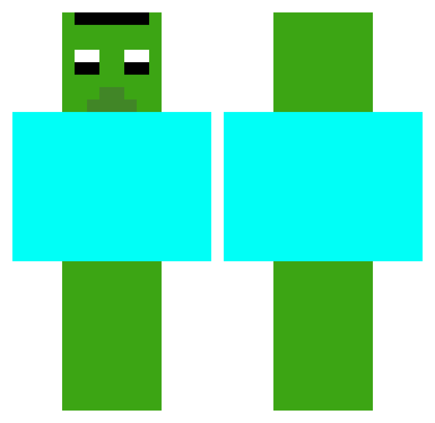 Run333 Minecraft skin, front and back view