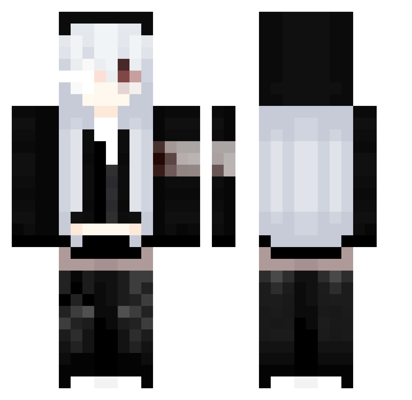 SInigami_ Minecraft skin, front and back view