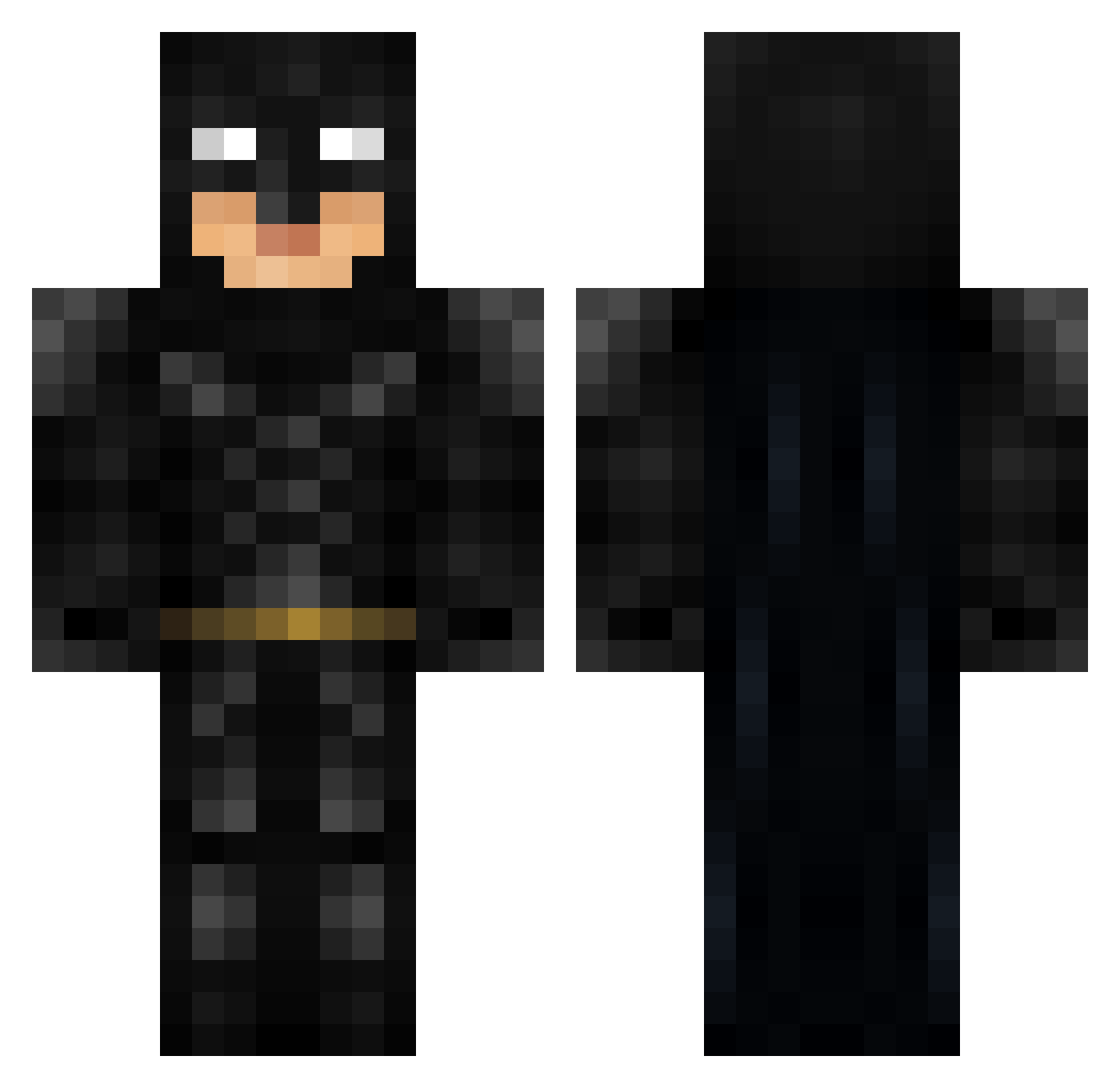 willpower Minecraft skin, front and back view