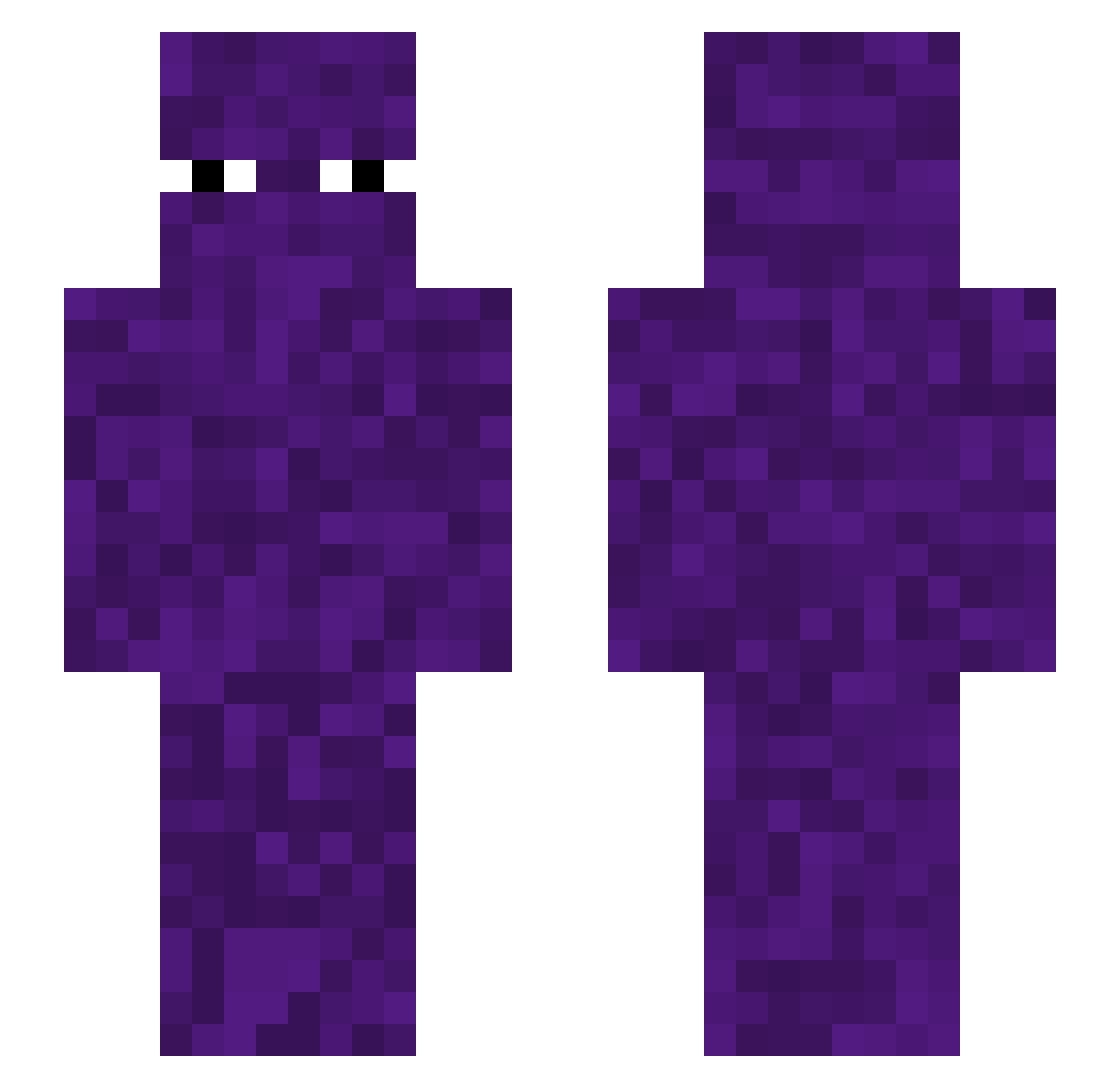 SandyCheek Minecraft skin, front and back view