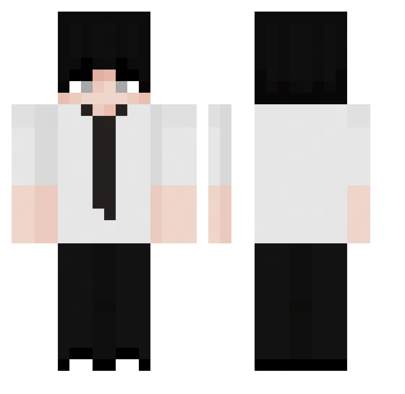 PotatoKings Minecraft skin, front and back view