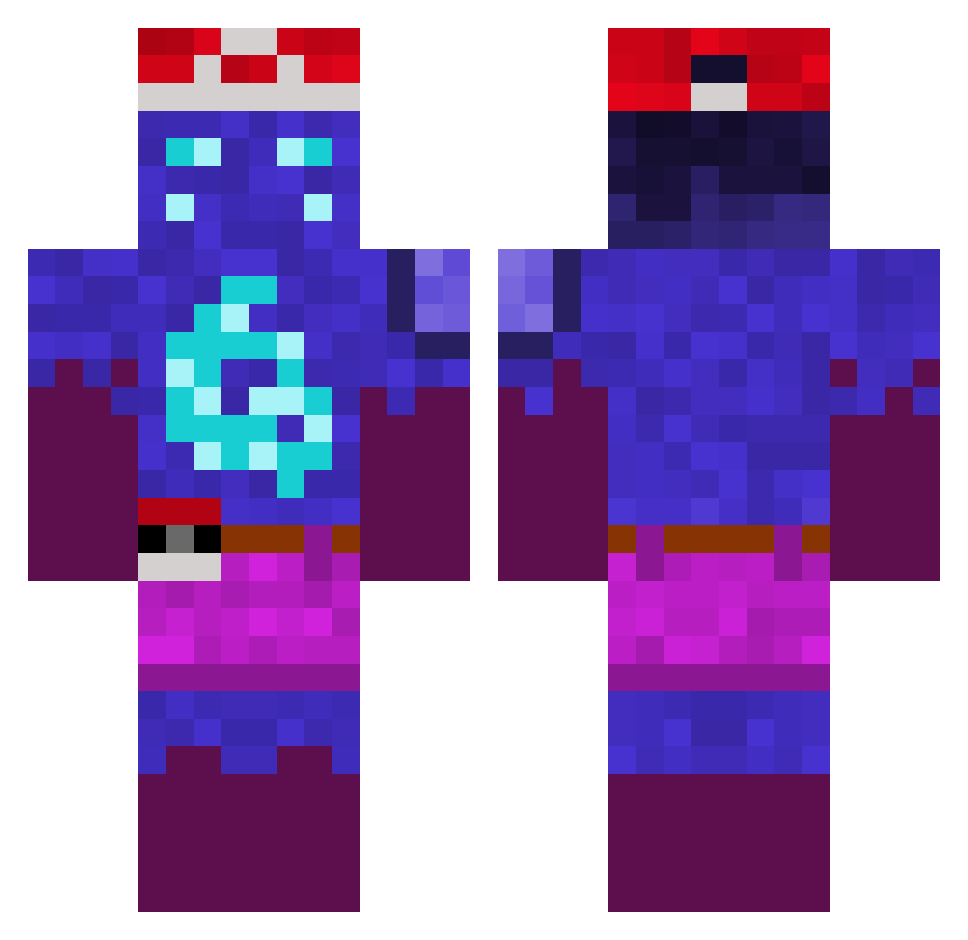 Dark_Morphonight Minecraft skin, front and back view