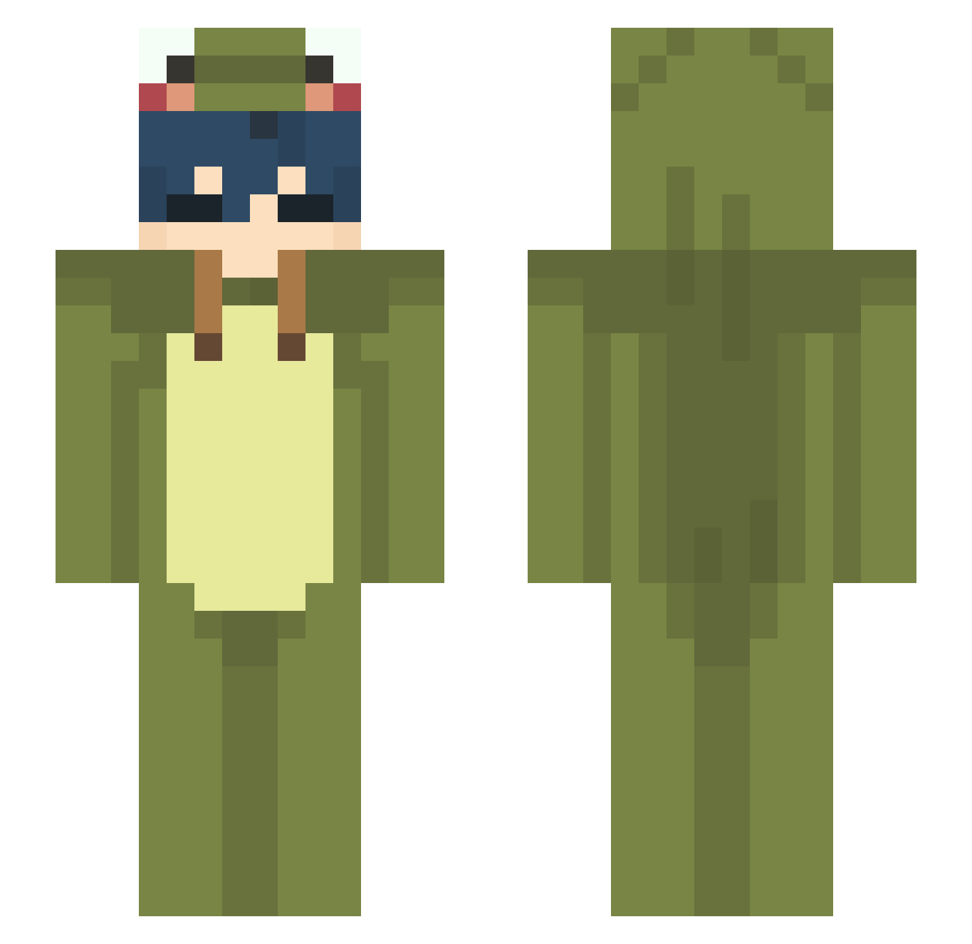 mikegame112 Minecraft skin, front and back view