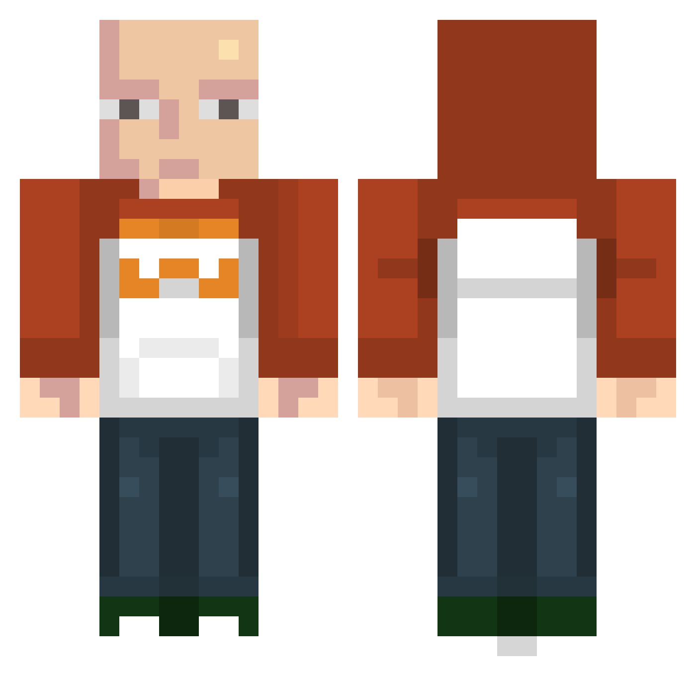 WillTheBing Minecraft skin, front and back view