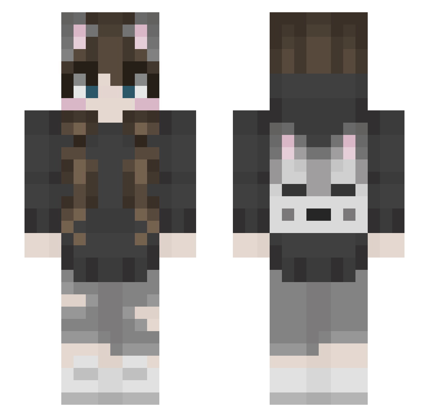 stariiku Minecraft skin, front and back view