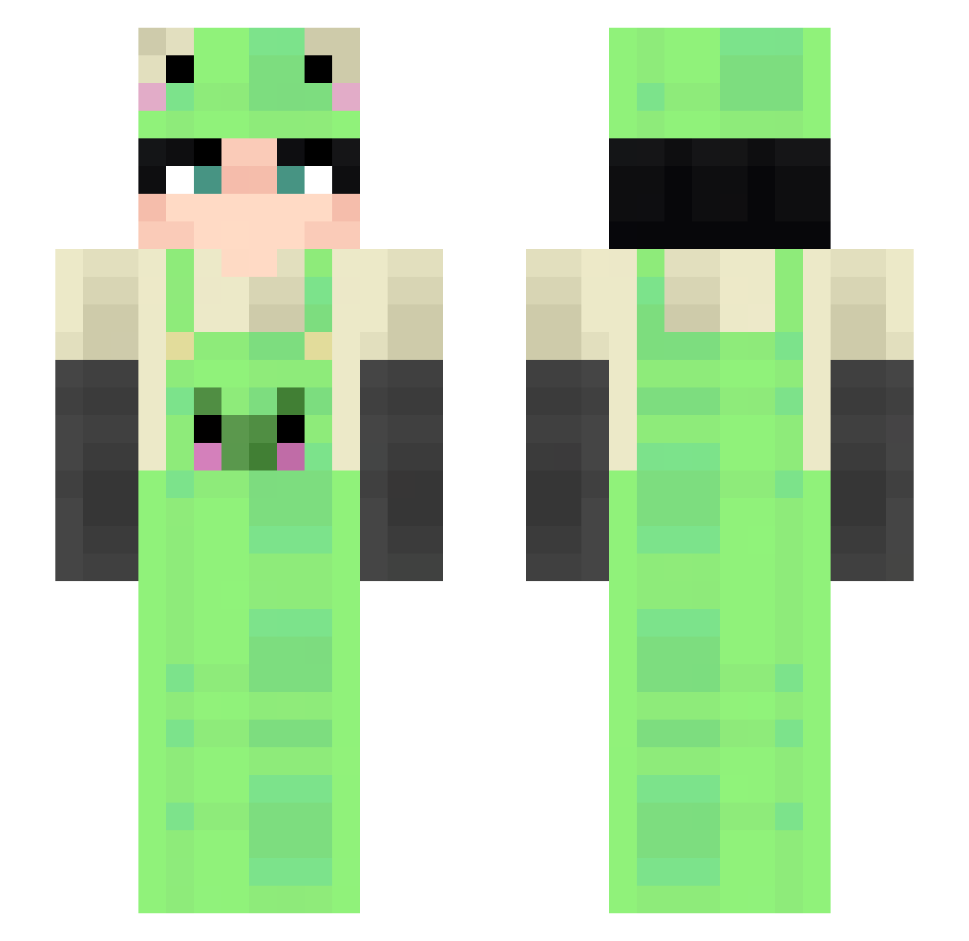 Sor4_ Minecraft skin, front and back view