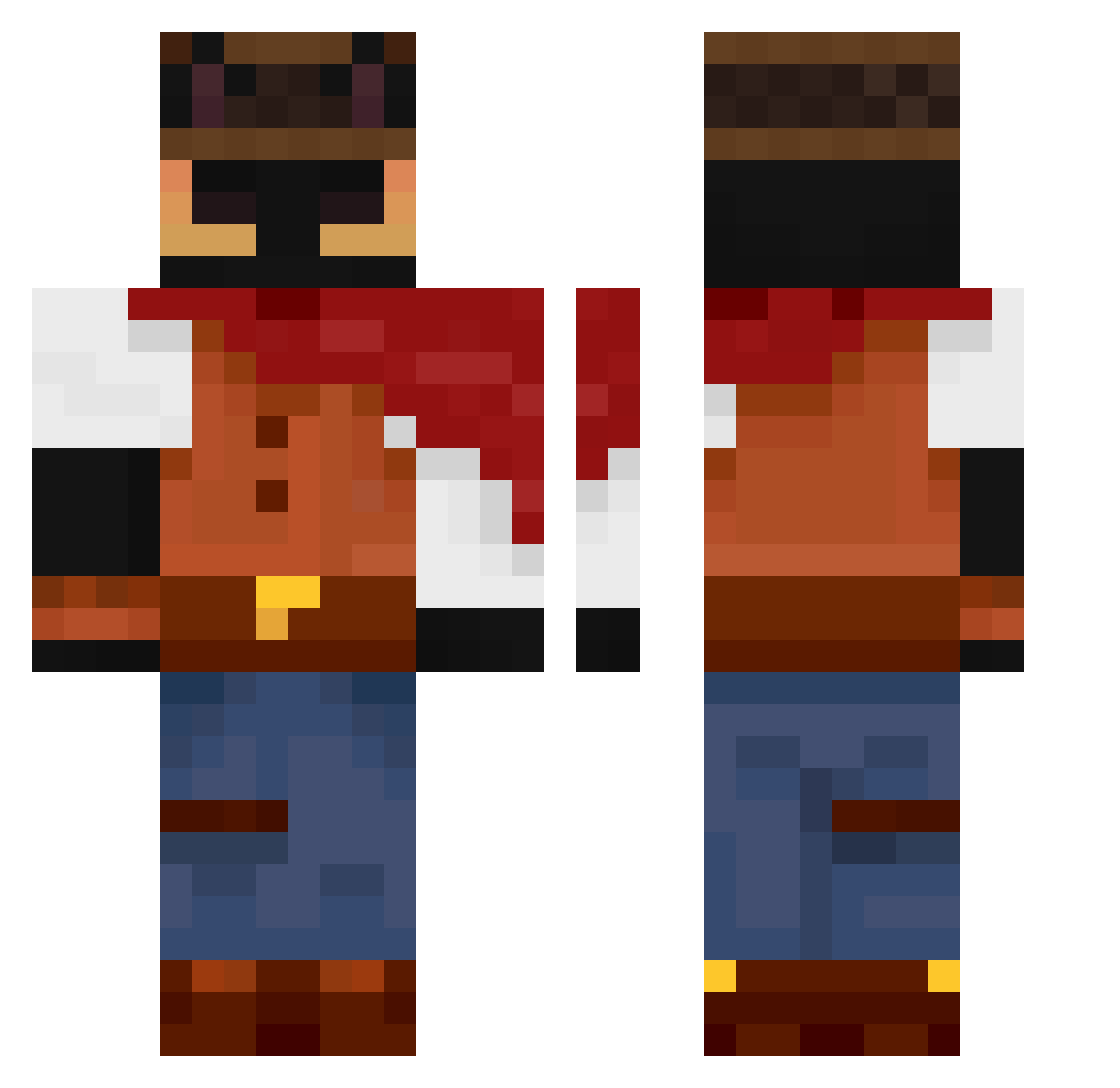 GRYKANEK Minecraft skin, front and back view
