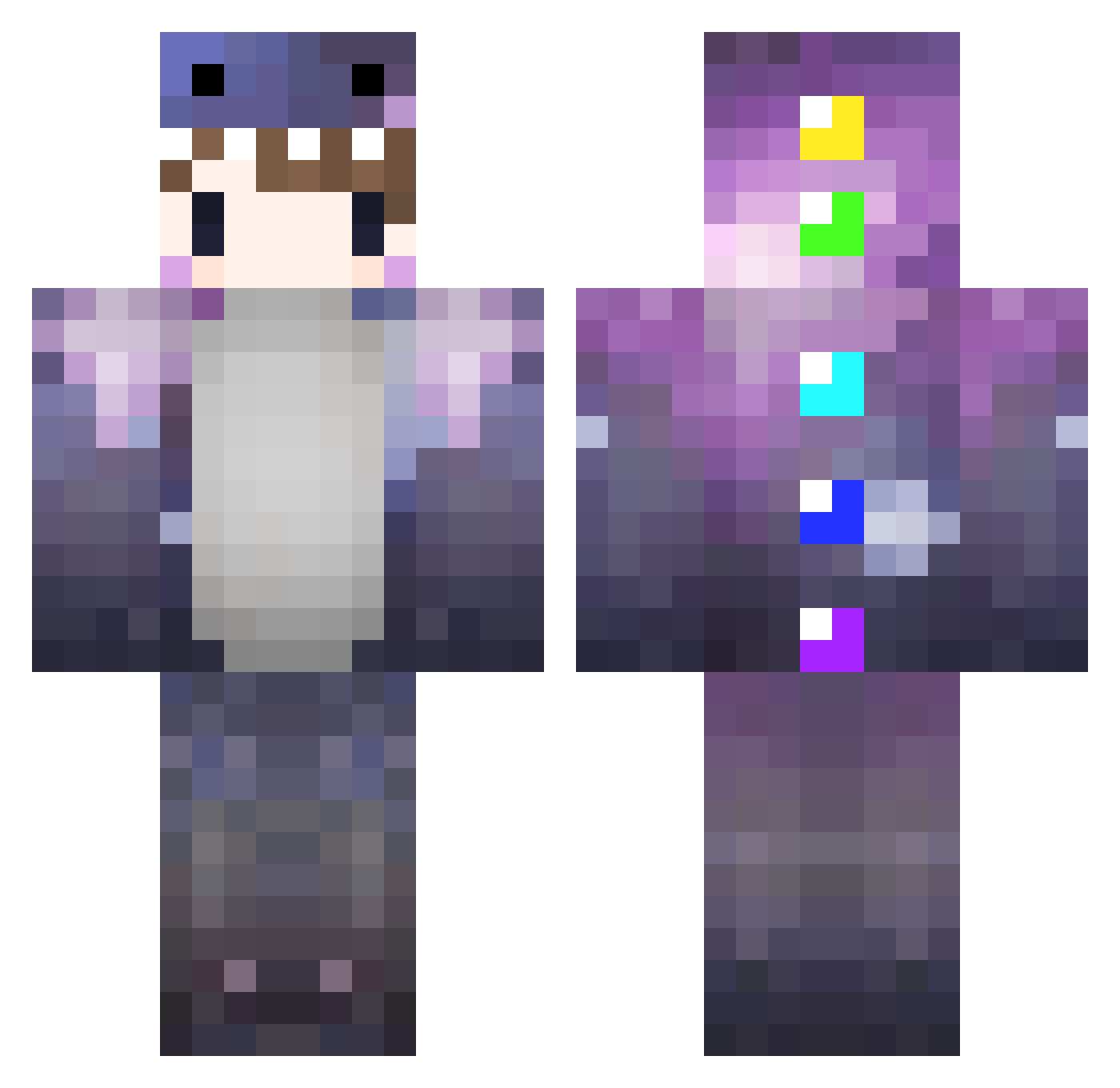 JoshiesaurusRex Minecraft skin, front and back view