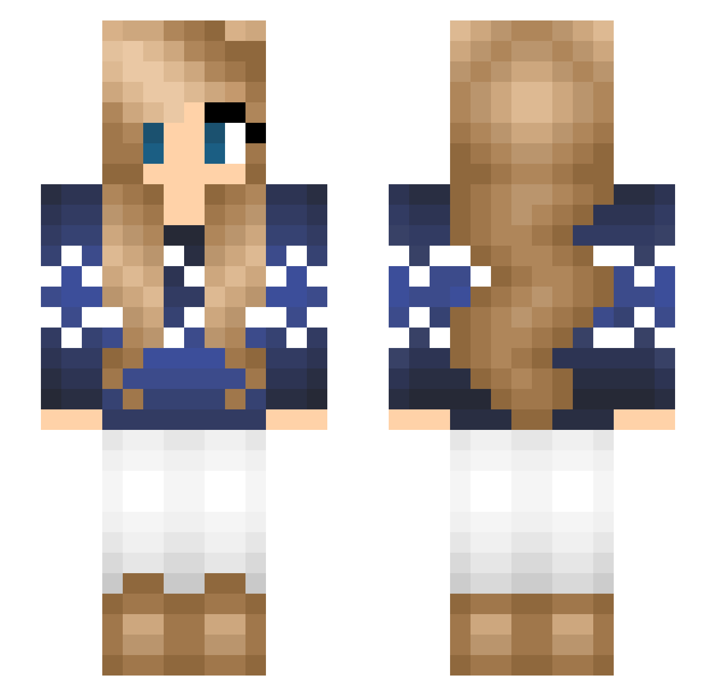 LisaMagdaLena Minecraft skin, front and back view