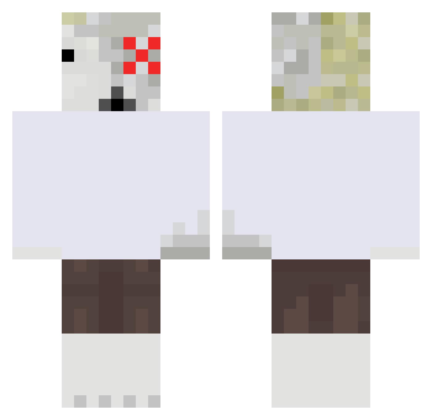 Only_A_Tase Minecraft skin, front and back view
