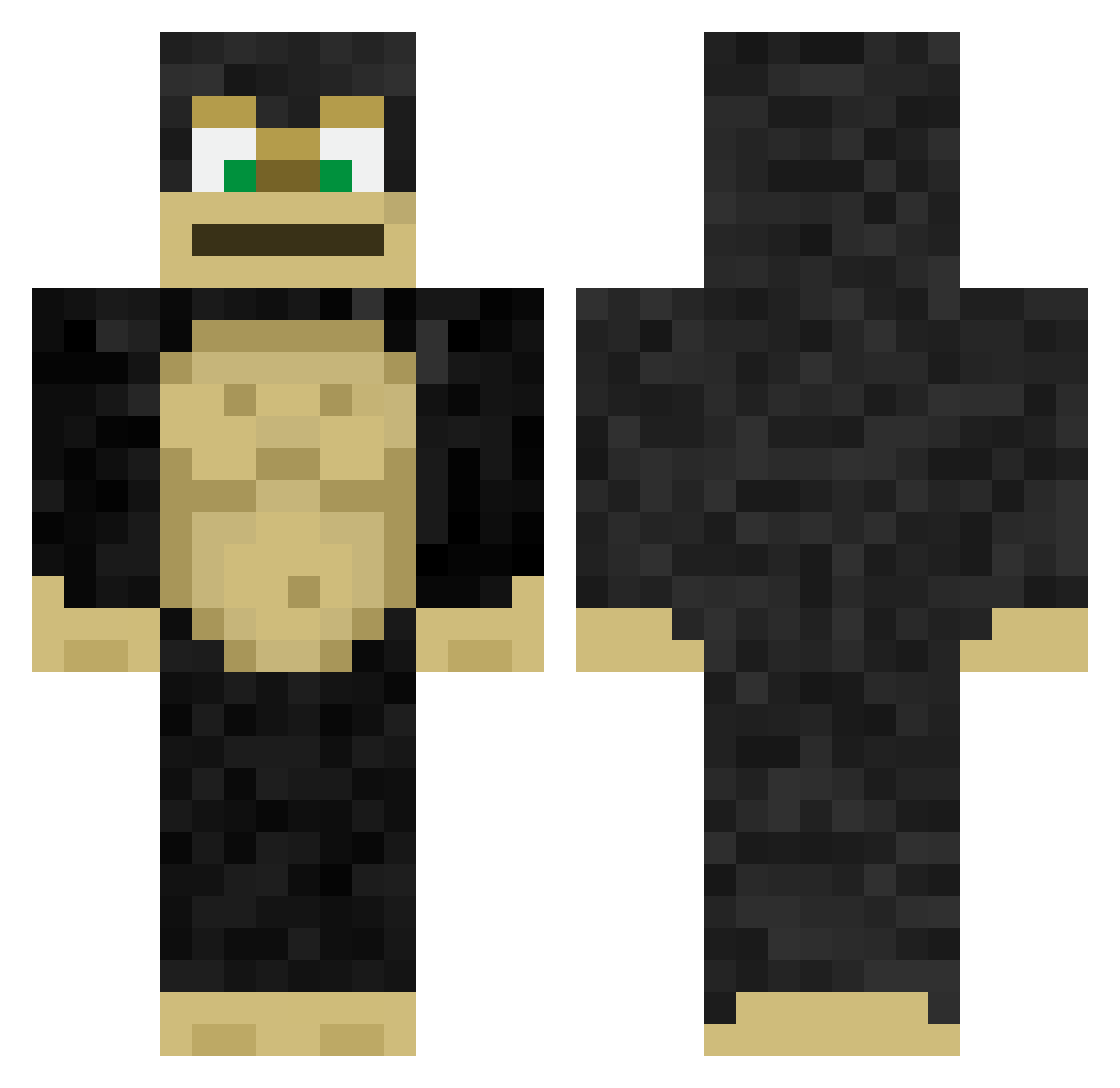 colesemployee Minecraft skin, front and back view