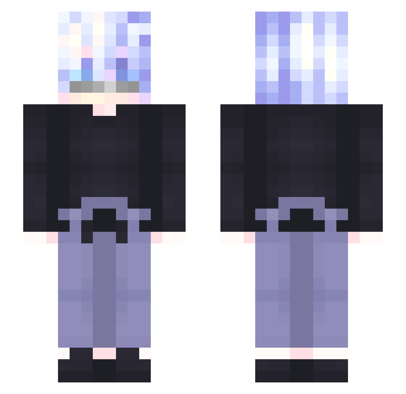 TIMIG228 Minecraft skin, front and back view