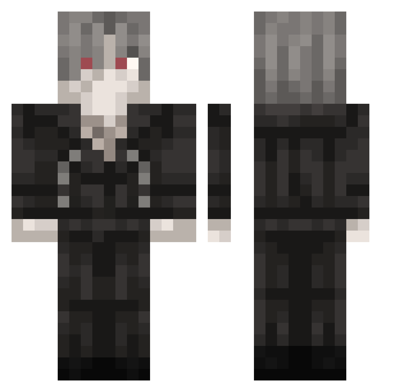 cokebakgom1212 Minecraft skin, front and back view