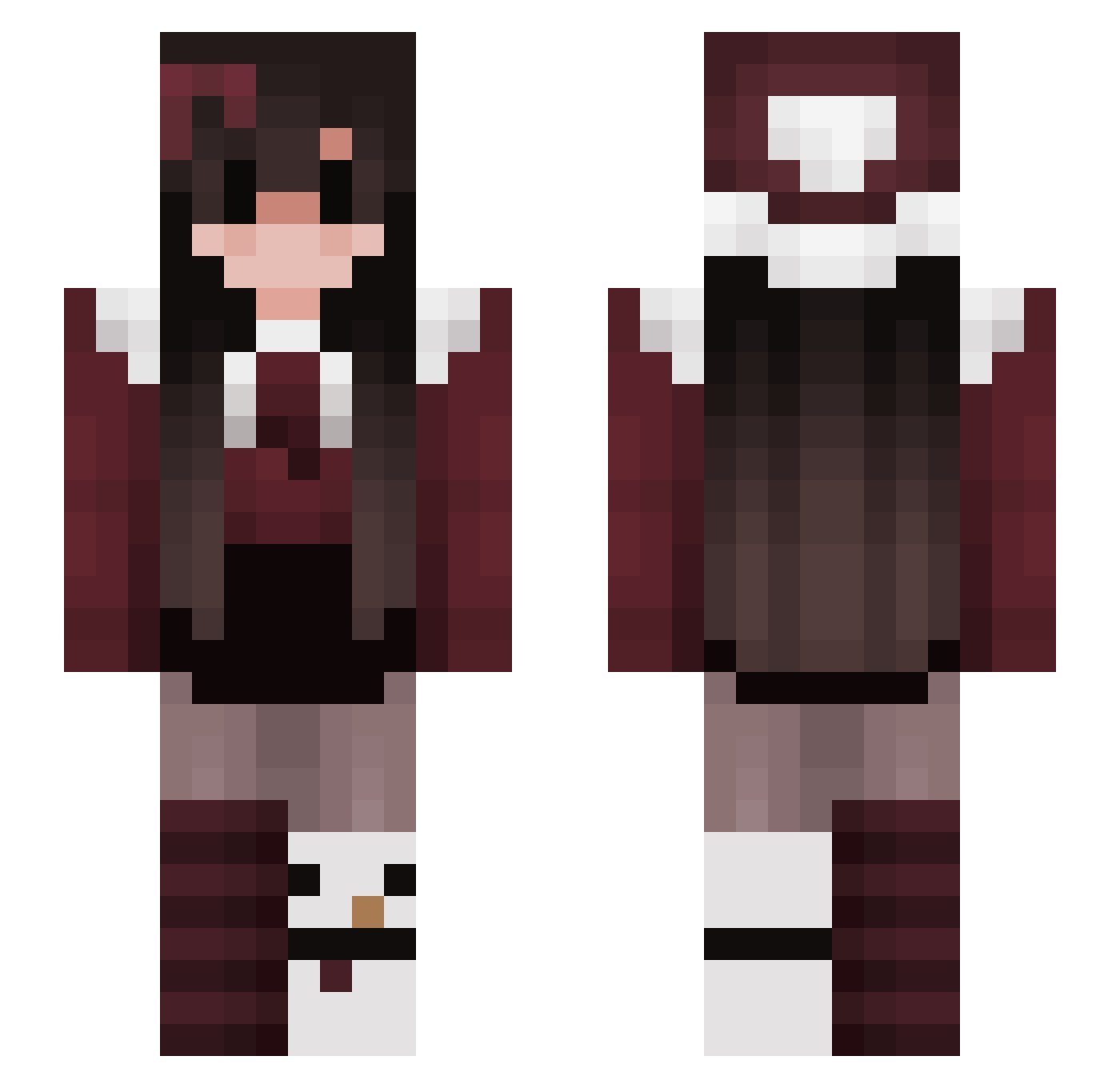 lalakta Minecraft skin, front and back view