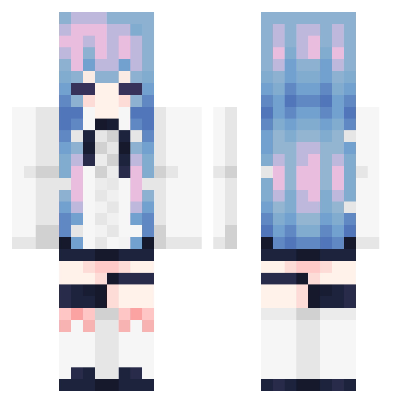 x_K_Na_x Minecraft skin, front and back view