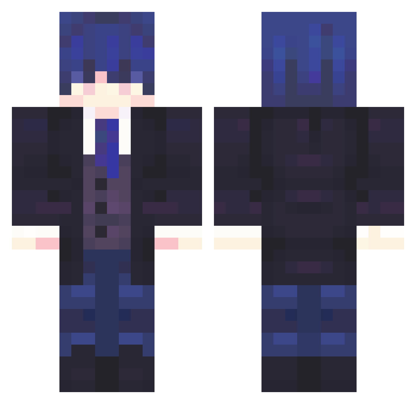 Mateunju Minecraft skin, front and back view