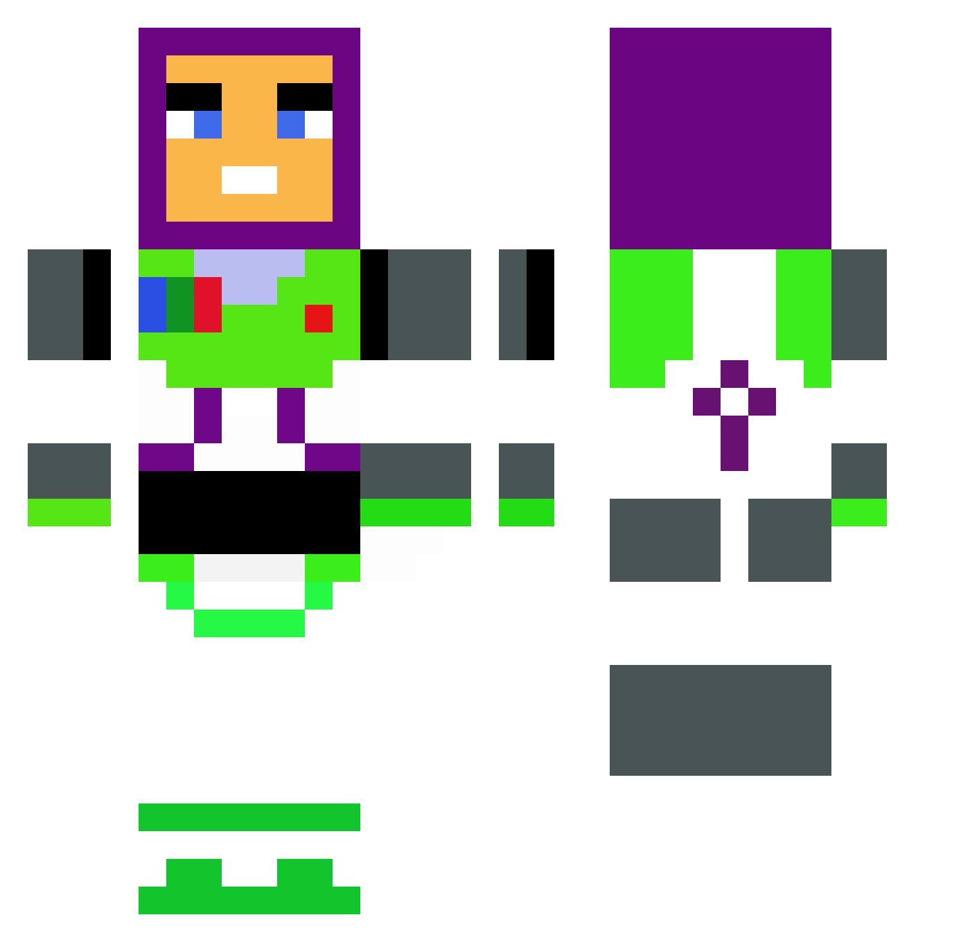 XxBig_DicxX Minecraft skin, front and back view