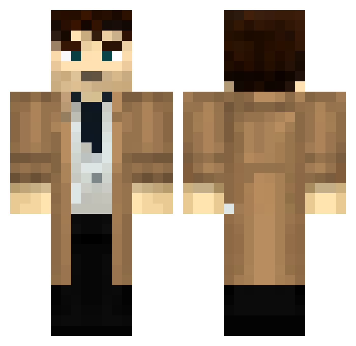 Joaocf07 Minecraft skin, front and back view