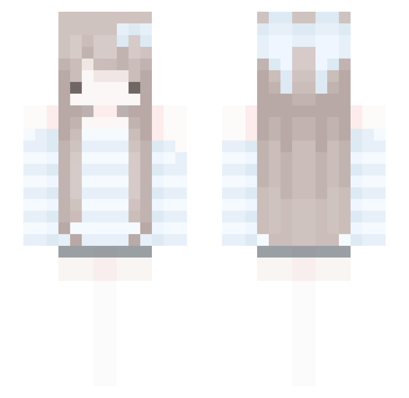 HANGNIMI Minecraft skin, front and back view