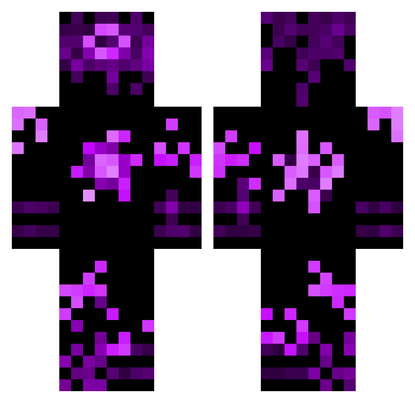 ADTNinga Minecraft skin, front and back view
