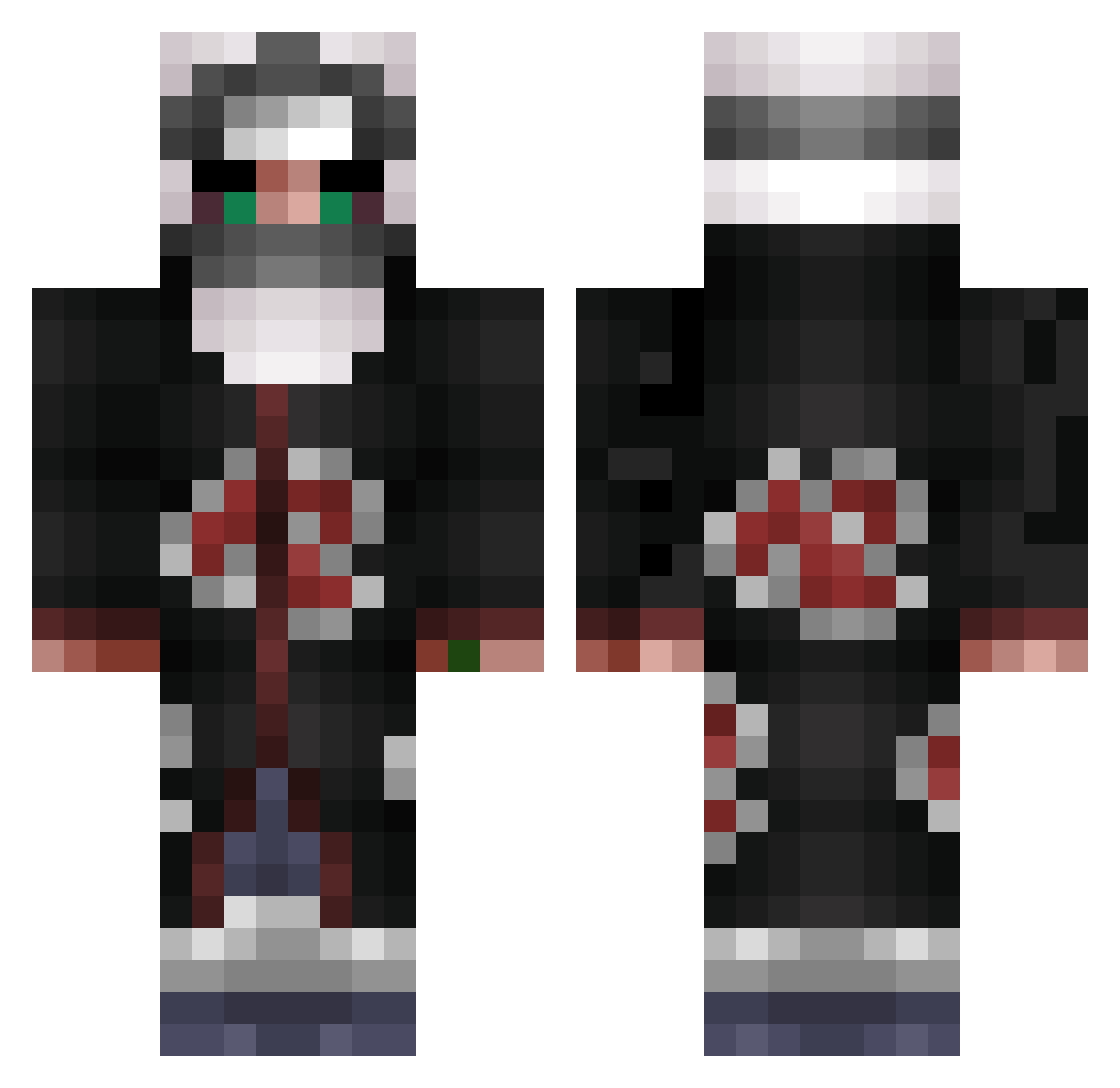 Kurisuu_15 Minecraft skin, front and back view