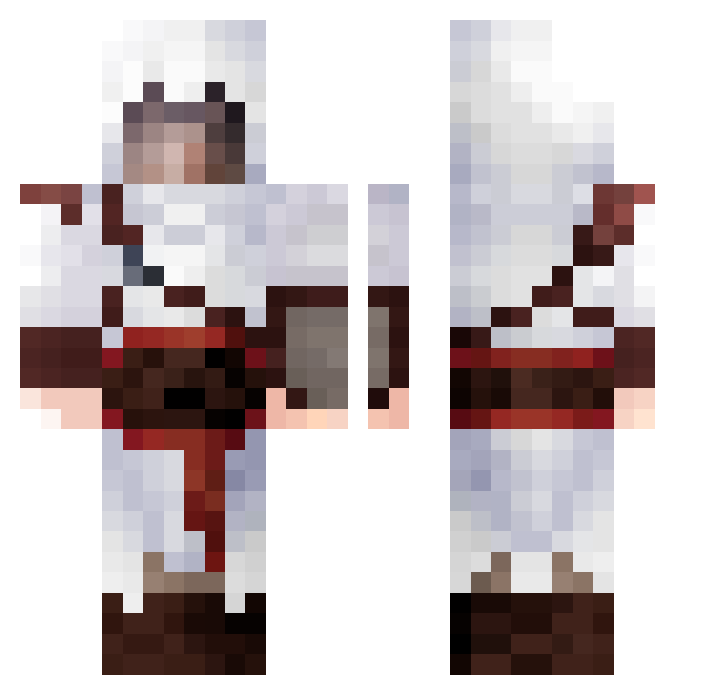 dadragonkiller Minecraft skin, front and back view