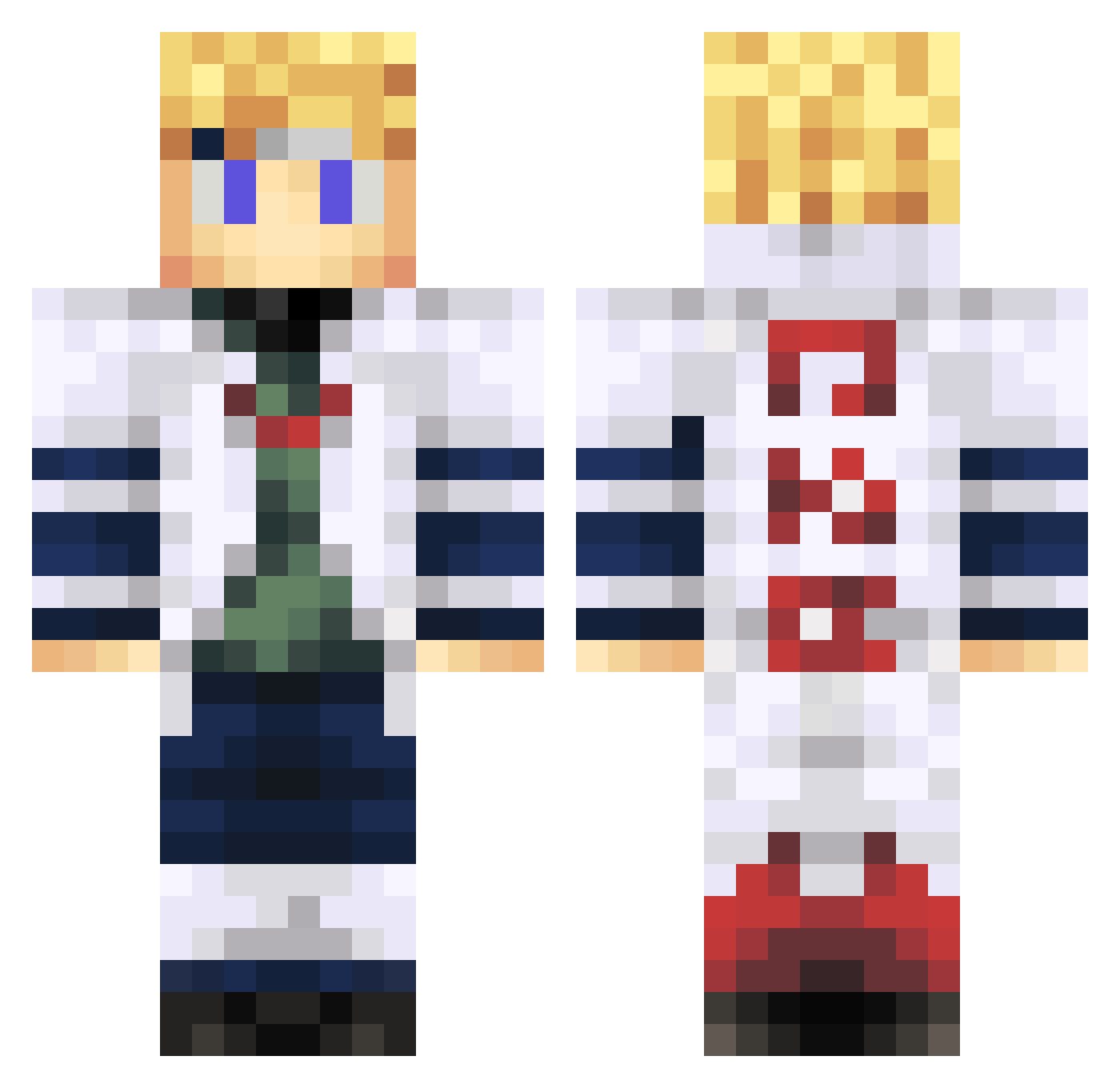 nanshou520 Minecraft skin, front and back view