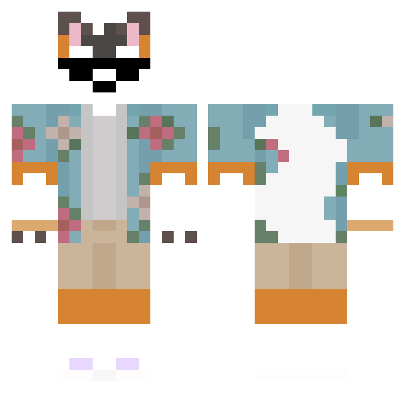 JoakyCraftSword Minecraft skin, front and back view