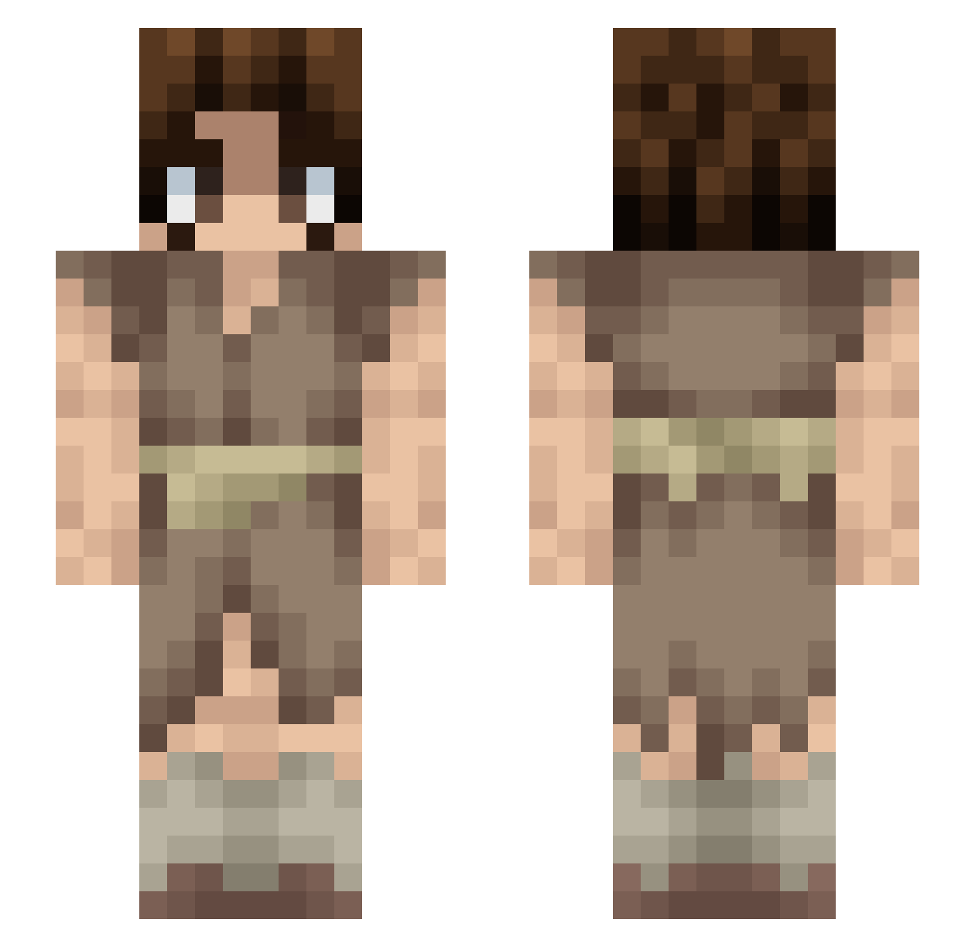 noob5437 Minecraft skin, front and back view