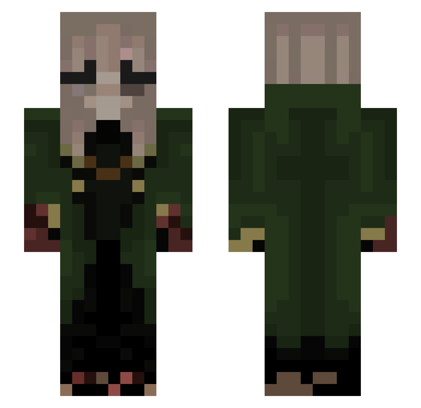 ItzzNox_ Minecraft skin, front and back view