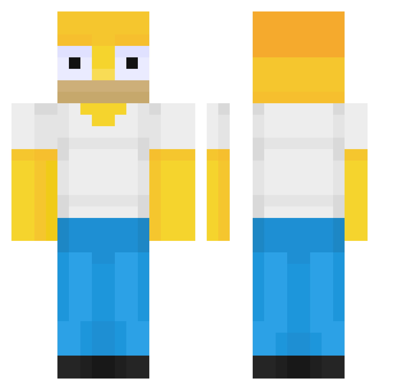 RedonkulousDonke Minecraft skin, front and back view