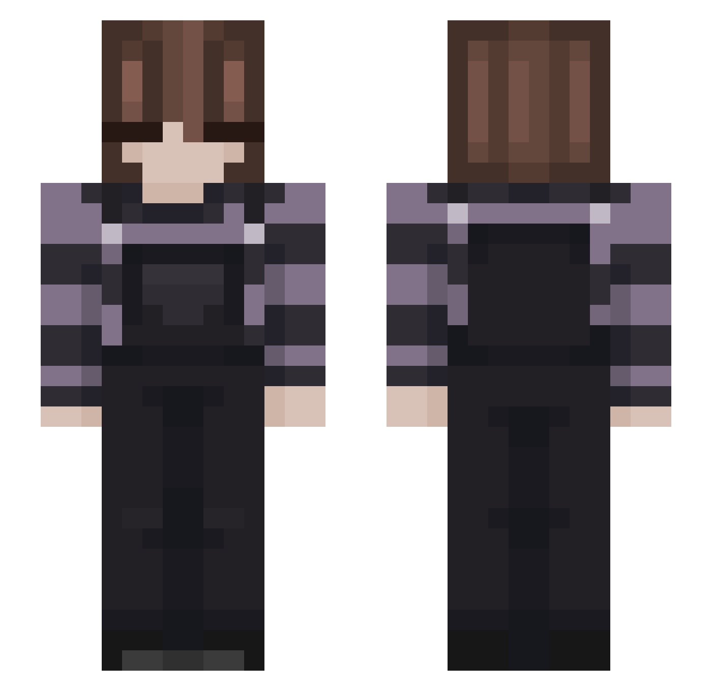Darka2667 Minecraft skin, front and back view